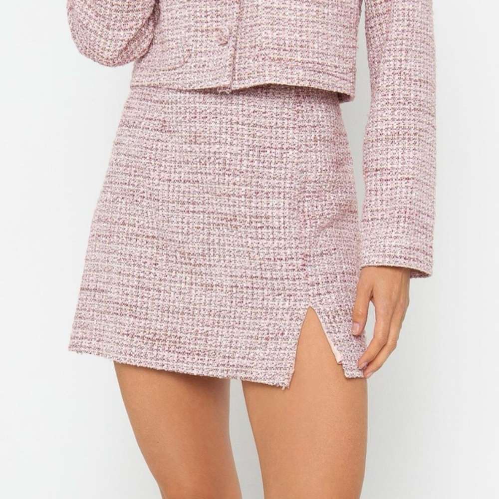 GEORGIE TWEED SLIM MINI SKIRT SIZE L 🆕